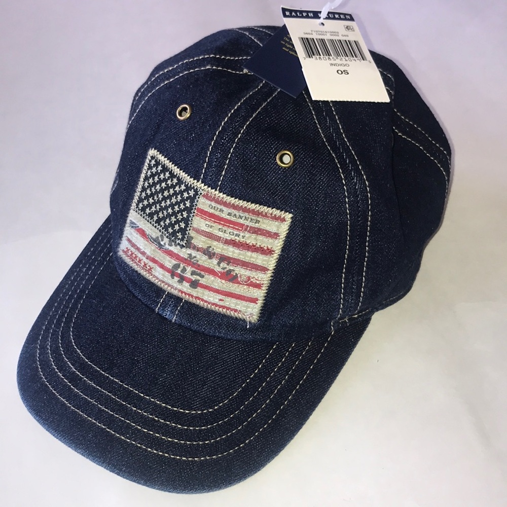 POLO RALPH LAUREN LEATHER STRAP BASEBALL CAP HAT
